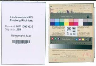 Entnazifizierung Max Kampmann , geb. 06.03.1881 (Stadtinspektor)
