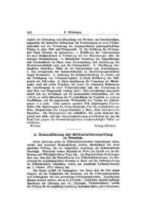 Neueinführung der Hilfsschullehrerprüfung in Preußen : [Mitteilungen]