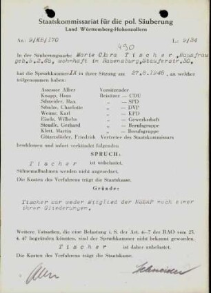 Tischer, Marie Clara