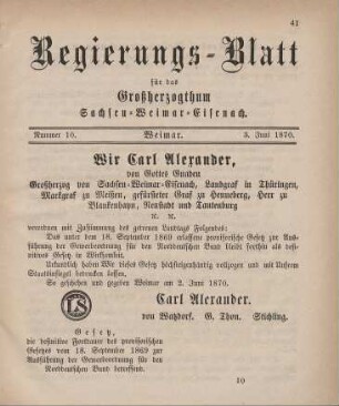 Nr. 10 : 3. Juni 1870