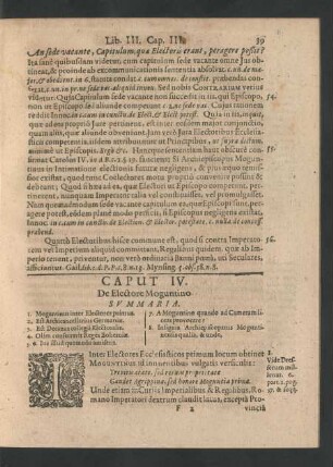 Caput IV. De Electore Moguntino.
