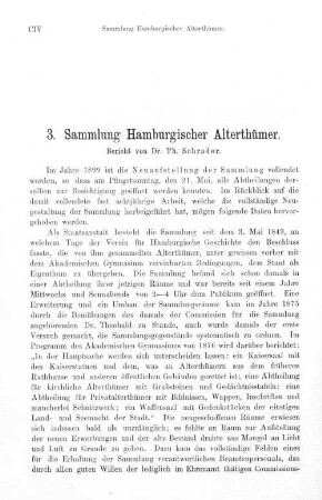 3. Sammlung Hamburgischer Alterthümer.