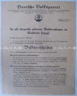 Offener Brief der DVP Leipzig zur Ablehnung des Volksentscheides über die Fürstenenteignung