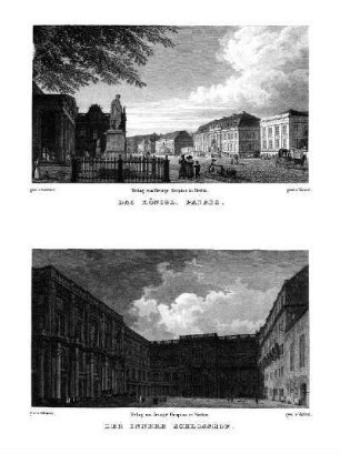 Tafel: Das Königl. Palais; Der innere Schlosshof
