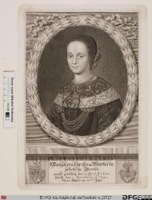 Bildnis Margaretha Christina Wendler, geb. Syrot