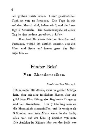 5. Von Ebendemselben - Stade den 3ten März 1776.