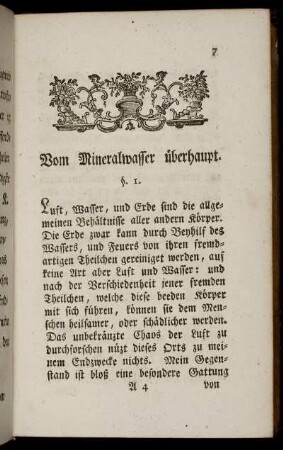 Vom Mineralwasser überhaupt.