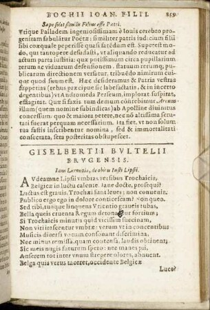 Giselbertii Bultelii Brugensis.