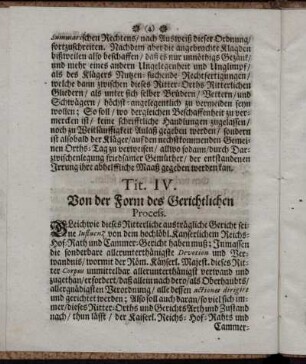 Tit. IV. Von der Form des Gerichtlichen Proceß