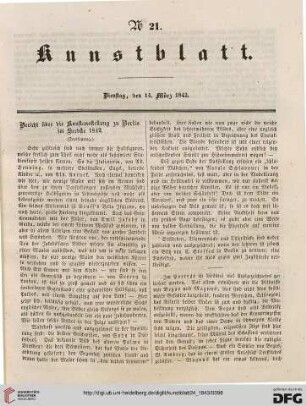 Nr. 21 - 30 (14. März 1843 - 13. April 1843)