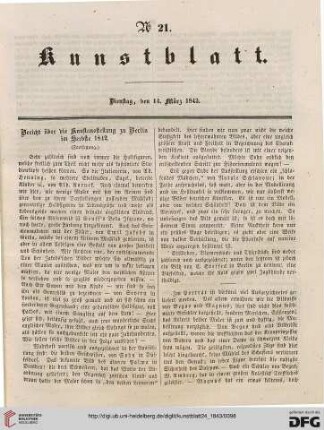 Nr. 21 - 30 (14. März 1843 - 13. April 1843)