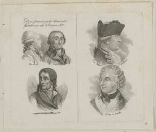 Gruppenbildnis des Jean-François Rewbell, des Joseph Cambon und des Jean-Baptiste Carrier. Doppelbildnis des Alan Gardner und des Sydney Smith
