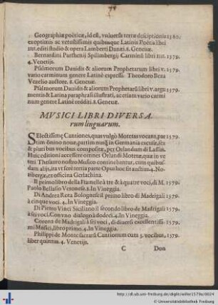 Mvsici Libri Diversarum linguarum.