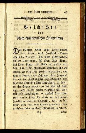 Geschichte der Nord-Americanischen Independenz.