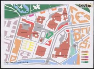 Ein »Garten der Künste« am Kulturforum, Berlin Schinkelwettbewerb 2002: Nutzungsplan 1:2000