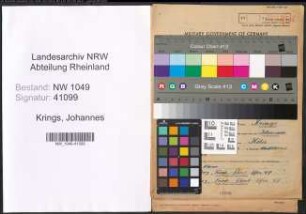 Entnazifizierung Johannes Krings , geb. 05.06.1904 (Lehrer)