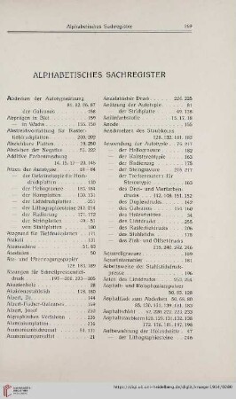Alphabetisches Sachregister