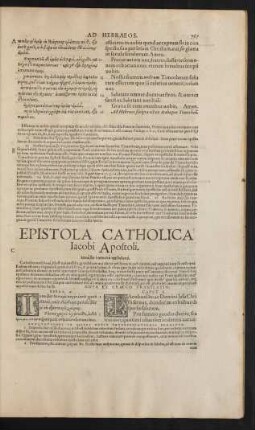 Epistola Catholica Iacobi Apostoli.
