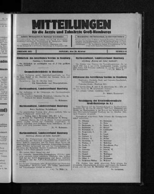 Jahrgang 1933, Hamburg, den 29. Oktober, Nummer 44