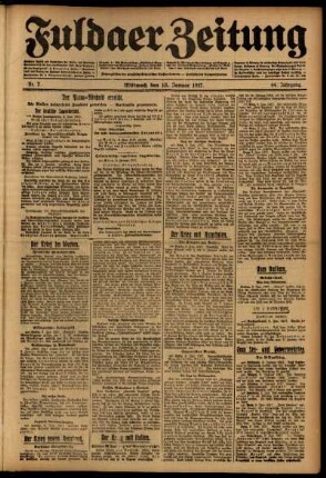 Ausgabe vom Mittwoch, den 10. Januar 1917.