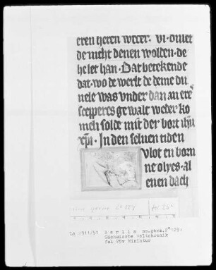 Sächsische Weltchronik (bis zum Jahre 1229) — Wundersame Ölquelle?, Folio 25verso