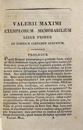 Valerii Maximi factorum et dictorum memorabilium libri IX : ad optimorum librorum fidem editi