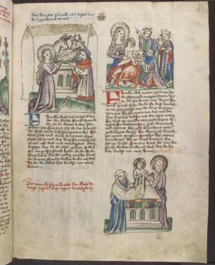 3. Freude Marias: Christi Geburt; 4. Freude Marias: Anbetung der Heiligen Drei Könige; 5. Freude Marias: Darbringung im Tempel; (Kapitel 45)