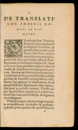 De Translatione Imperii Romani Ad Germanos.