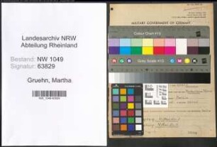 Entnazifizierung Martha Gruehn , geb. 14.01.1901 (Lehrerin)