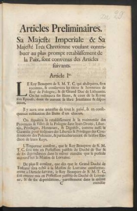 Articles Preliminaires.