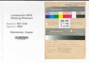 Entnazifizierung Caspar Kleinewiese , geb. 29.07.1891 (Beamter)