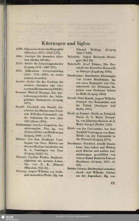 Kürzungen und Siglen