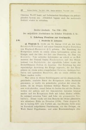 Zweiter Abschnitt. Von 1740- 1789. Der aufgeklärte Absolutismus im Zeitalter Friedrichs d. Gr.