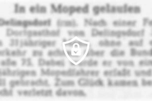 In ein Moped gelaufen