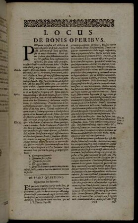 Locus De Bonis Operibus.