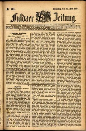 Ausgabe vom Sonntag, den 17. Juli 1881.