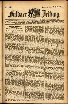 Ausgabe vom Sonntag, den 17. Juli 1881.