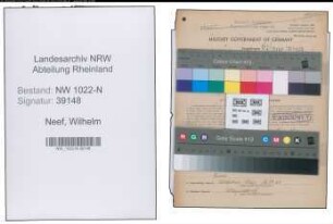 Entnazifizierung Wilhelm Neef , geb. 12.11.1887 (Bahnbeamter)