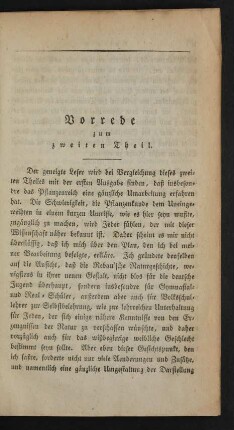 Vorrede zum zweiten Theil.