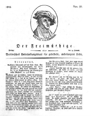 Nro. 36, Freitag, den 19. Februar 1808