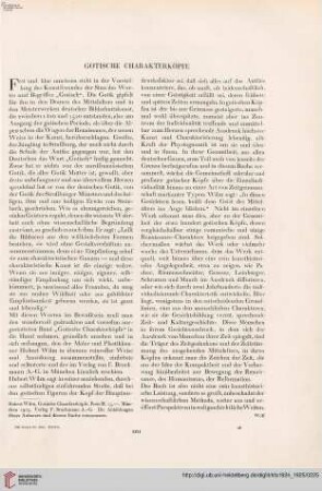 40: Gotische Charakterköpfe