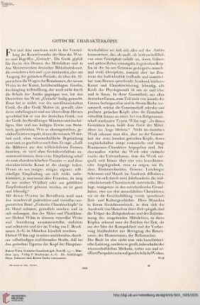 40: Gotische Charakterköpfe