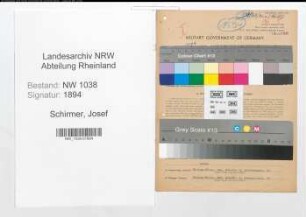 Entnazifizierung Josef Schirmer , geb. 30.12.1901 (Angestellter)