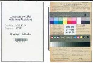 Entnazifizierung Wilhelm Koehnen , geb. 24.08.1896 (Gastwirt)