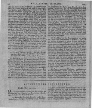 Neli der Kannegießer. Eine wahre Geschichte. Hrsg. v. J. H. Bremi. Zürich: Geßner 1822
