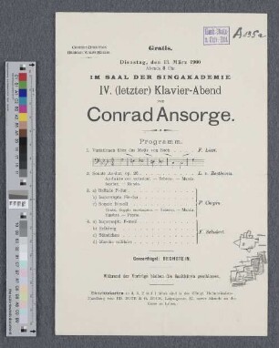Klavierabend von Konrad Ansorge in der Singakademie