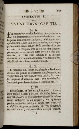 Subsectio II. De Vulneribus Capites.