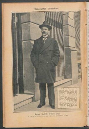 Doctor Rodolfo Moreno (hijo), Ministro de Gobierno de la Provincia de Buenos Aires - [Retrato] : Transeúntes conocidos