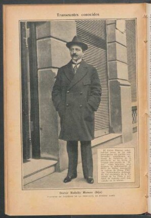 Doctor Rodolfo Moreno (hijo), Ministro de Gobierno de la Provincia de Buenos Aires - [Retrato] : Transeúntes conocidos