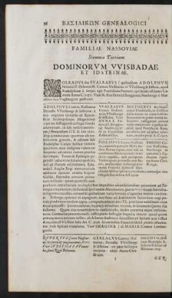 Familiae Nassoviae Stemma Tertium Dominorum Vvisbadae Et Idsteinae.